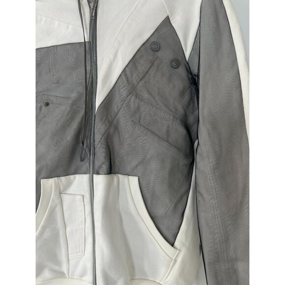 QBISM Quentin Nghiem Vintage Denim Patchwork Zip Up Hoodie Sz M NEW - Picture 3 of 10